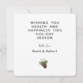 Vrolijk kerstfeest met feestelijke pijnstiller feestdagenkaart (Achterkant)