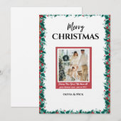 Vrolijk kerstfeest met foto vakantie Kaart (Voorkant / Achterkant)