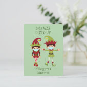 Vrolijk kerstfeest met Funny Face Mask 2021 Feestdagenkaart (Staand voorkant)