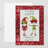 Vrolijk kerstfeest met Funny Face Mask 2021 Feestdagenkaart (Voorkant / Achterkant)