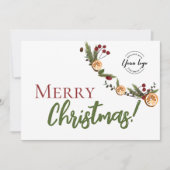 Vrolijk kerstfeest met gedroogde Sinaasappels Busi Feestdagenkaart (Voorkant)