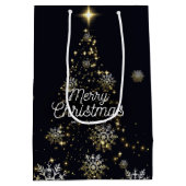 Vrolijk kerstfeest met gemiddelde cadeautas (Achterkant)