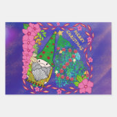 VROLIJK KERSTFEEST MET GNOME KERSTBOOM INPAKPAPIER VEL (Voorkant 2)