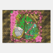 VROLIJK KERSTFEEST MET GNOME KERSTBOOM INPAKPAPIER VEL (Voorkant)