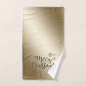 Vrolijk kerstfeest met Gold Glitter Bad Handdoek (Handdoek)