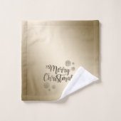 Vrolijk kerstfeest met Gold Glitter Bad Handdoek (Wasdoekje)