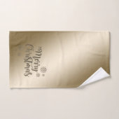 Vrolijk kerstfeest met Gold Glitter Bad Handdoek (Handdoek)