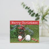 Vrolijk kerstfeest met golfer met Kerstmis Briefkaart (Staand voorkant)