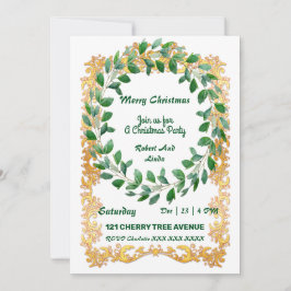 Vrolijk kerstfeest met gouden Lijst