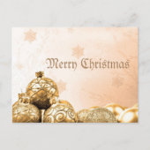 Vrolijk kerstfeest met gouden Ornamenten Briefkaart (Voorkant)