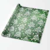 Vrolijk kerstfeest met groene bokeh Goat met kerst Cadeaupapier (Uitgerold)