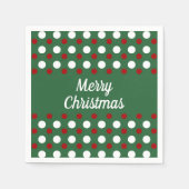 Vrolijk kerstfeest met groene rode rode pols servet (Voorkant)