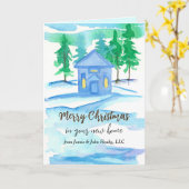 Vrolijk kerstfeest met handelsnaam Realtor Kaart (Gele Bloem)