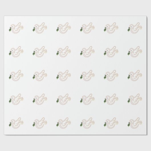 Vrolijk kerstfeest met heilige dove cadeaupapier (Vlak)