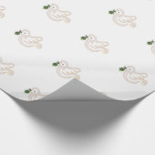 Vrolijk kerstfeest met heilige dove cadeaupapier (Hoek)