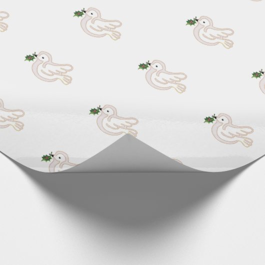 Vrolijk kerstfeest met heilige dove cadeaupapier (Hoek)