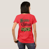 Vrolijk kerstfeest met Holly en Berries T-shirt (Achterkant volledig)