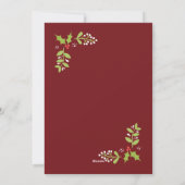 Vrolijk kerstfeest met Holly & Mistletoe Feestdagenkaart (Achterkant)