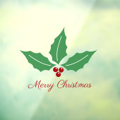 Vrolijk kerstfeest met Holly Raamsticker (Vel 3)