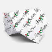 Vrolijk kerstfeest met Holly Trim Stropdas (Opgerold)