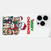 Vrolijk kerstfeest met honden Case-Mate iPhone case (Achterkant (horizontaal))