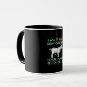 Vrolijk kerstfeest met humans mok (Voorkant links)