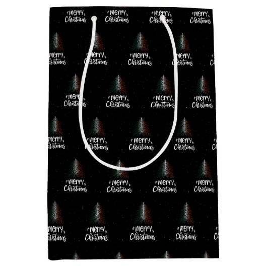 Vrolijk kerstfeest met Ierse vlag Medium Cadeauzakje (Voorkant)