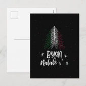 Vrolijk kerstfeest met Italiaanse vlag Feestdagenkaart (Voorkant / Achterkant)
