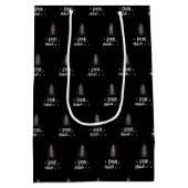 Vrolijk kerstfeest met Italiaanse vlag Medium Cadeauzakje (Achterkant)