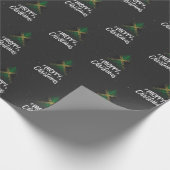 Vrolijk kerstfeest met Jamaica vlag Cadeaupapier (Hoek)