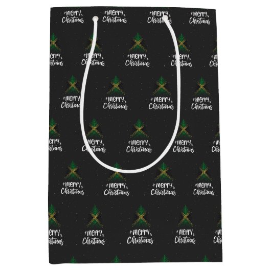 Vrolijk kerstfeest met Jamaica vlag Medium Cadeauzakje (Voorkant)