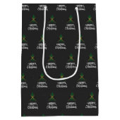 Vrolijk kerstfeest met Jamaica vlag Medium Cadeauzakje (Achterkant)