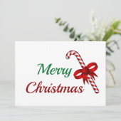 Vrolijk kerstfeest met Kaart met snoepsuikerriet (Staand voorkant)