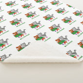 Vrolijk kerstfeest met kat en puppy sherpa deken (3/4)