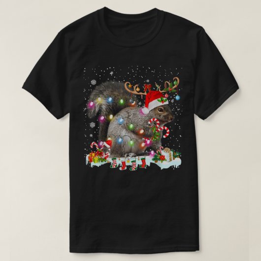 Vrolijk kerstfeest met kerst als kerstlicht t-shirt (Design voorkant)