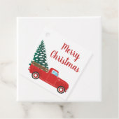 Vrolijk kerstfeest met kerstboom bedankjes labels (In situ)