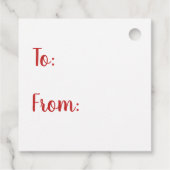 Vrolijk kerstfeest met kerstboom bedankjes labels (Achterkant)