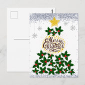 Vrolijk kerstfeest met kerstboom briefkaart (Voorkant / Achterkant)