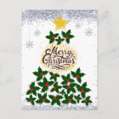 Vrolijk kerstfeest met kerstboom briefkaart (Voorkant)