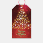 Vrolijk kerstfeest met kerstboom cadeaulabel (Achterkant)