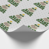 Vrolijk kerstfeest met kerstboom cadeaupapier (Hoek)