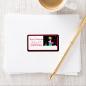 Vrolijk kerstfeest met kerstcadeautjes etiket (Insitu)