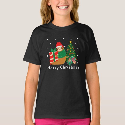 Vrolijk kerstfeest met kerstfeest T-shirt (Voorkant)