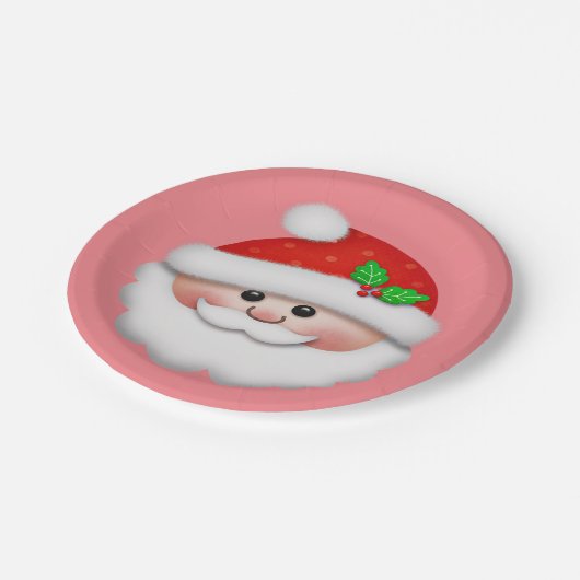 Vrolijk kerstfeest met kerstfeest voor kinderen papieren bordje (Gekanteld)