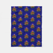 Vrolijk kerstfeest met kerstkonijn fleece deken (Voorkant)