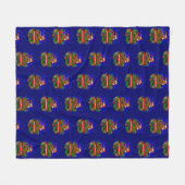 Vrolijk kerstfeest met kerstkonijn fleece deken (Voorkant (Horizontaal))