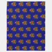 Vrolijk kerstfeest met kerstkonijn fleece deken (Voorkant)