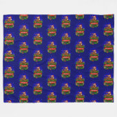 Vrolijk kerstfeest met kerstkonijn fleece deken (Voorkant (Horizontaal))