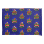 Vrolijk kerstfeest met kerstkonijn kussensloop (Voorkant-Links)