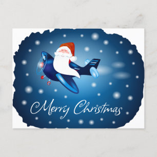 Vrolijk kerstfeest met kerstman briefkaart